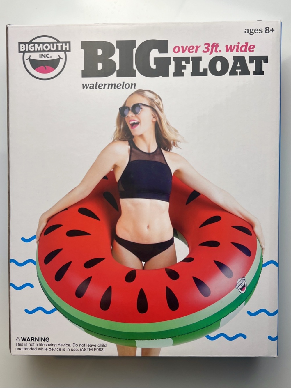 NWT Watermelon Inflatable Pool Tube - Red & Green - Picture 3 of 5
